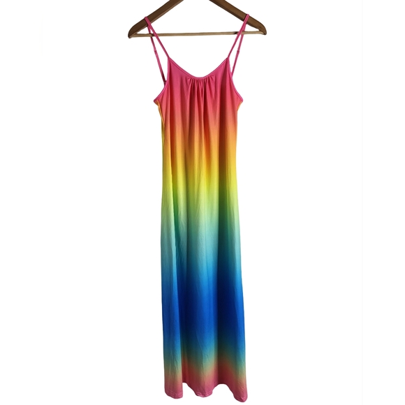 SHEIN Other - Rainbow Ombre Maxi Dress